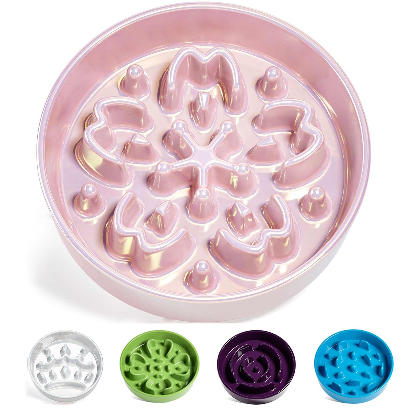 Ceramic Slow Feeder Bowl for Dogs & Small Pets