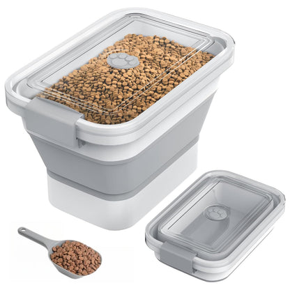 Collapsible Airtight Pet Food Storage Container Set