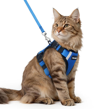 Cat Harness and Leash Set with Quick Release