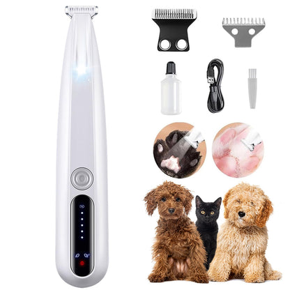 Waterproof Dog Paw Trimmer with LED Light