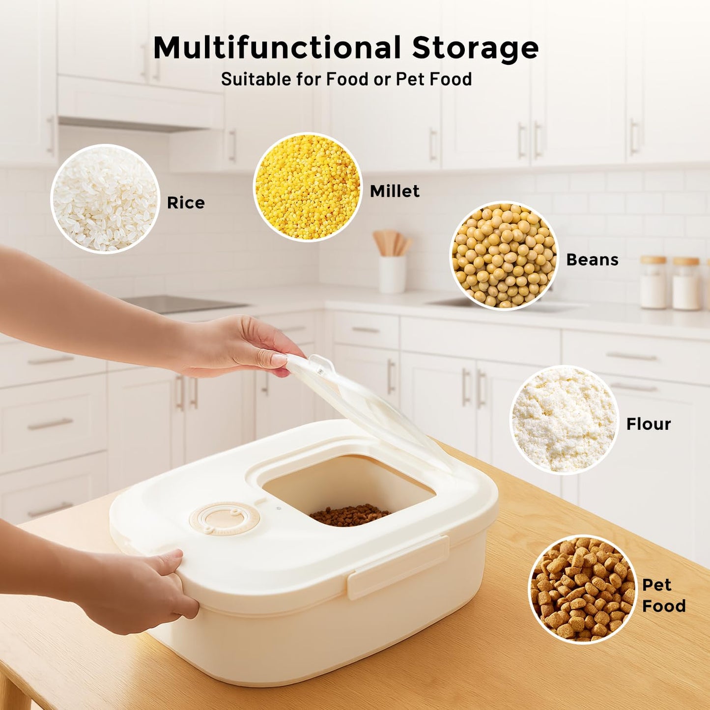 Large Airtight Dog Food Storage Container