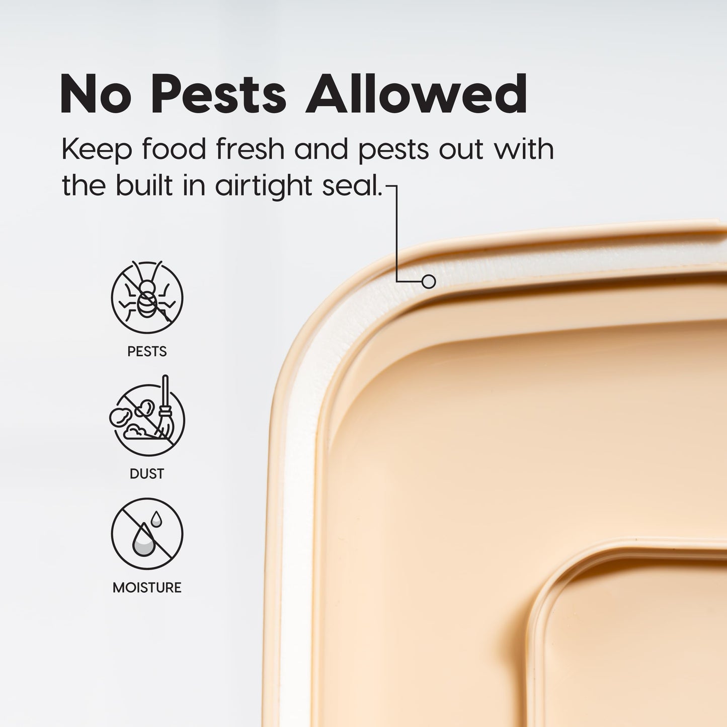 Airtight Pet Food Storage Container with Wheels