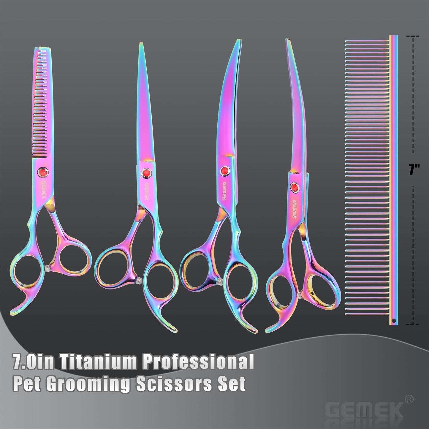 Titanium Dog Grooming Scissors Set