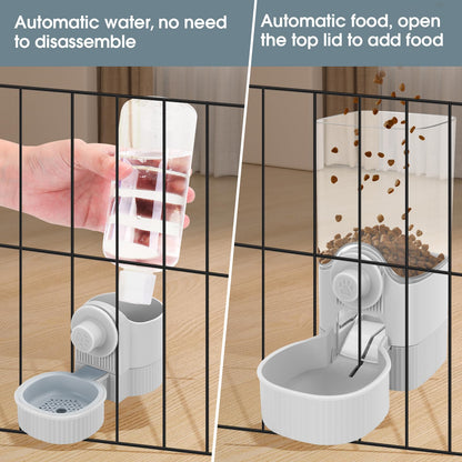 Hanging Gravity Feeder & Waterer Set for Small Pets