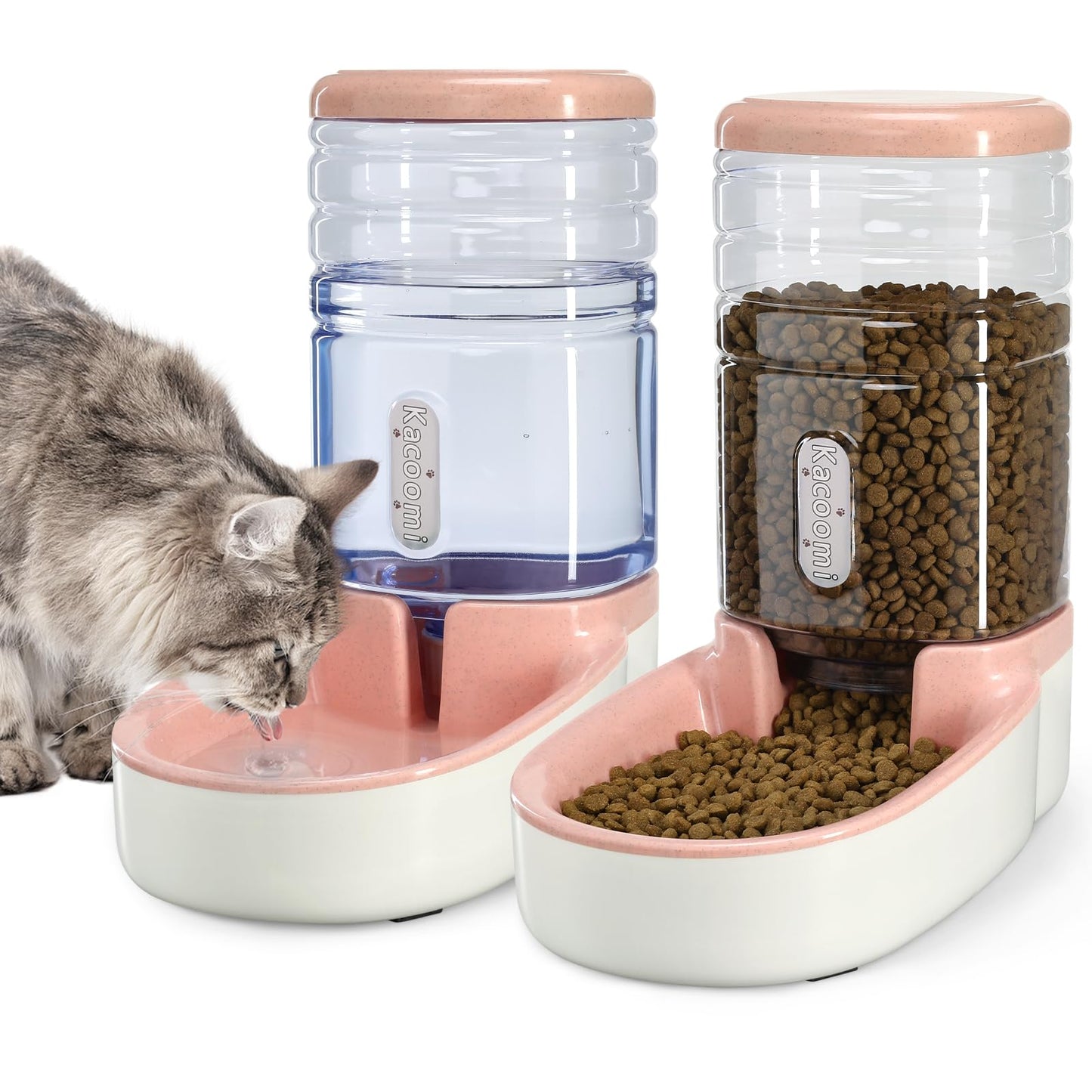 Gravity Pet Feeder & Water Dispenser Set for Dogs & Cats