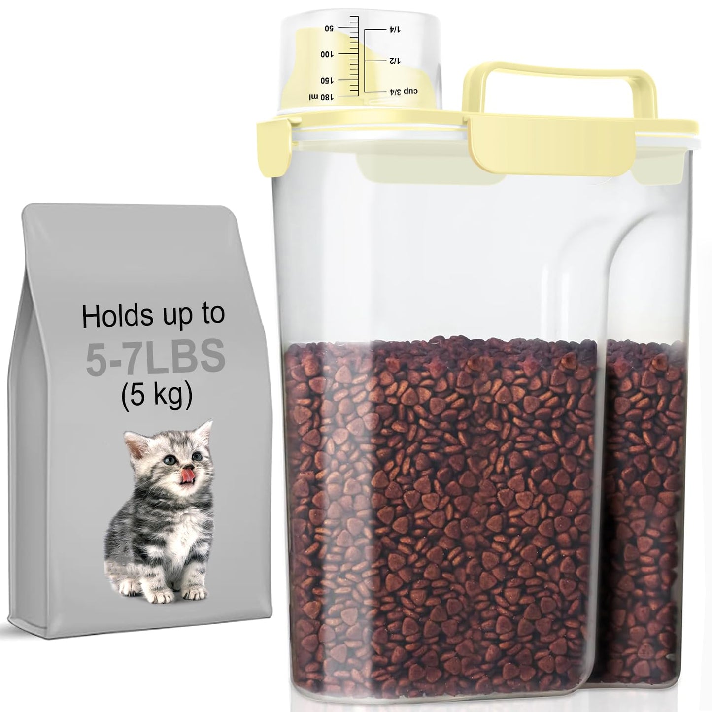 Airtight Pet Food Storage Container with Pour Spout
