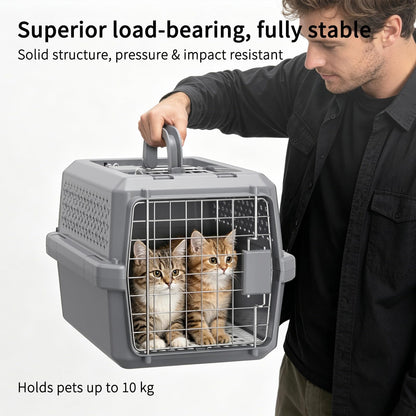 Rolling Hard Sided Pet Carrier with Wheels for Dogs & Cats