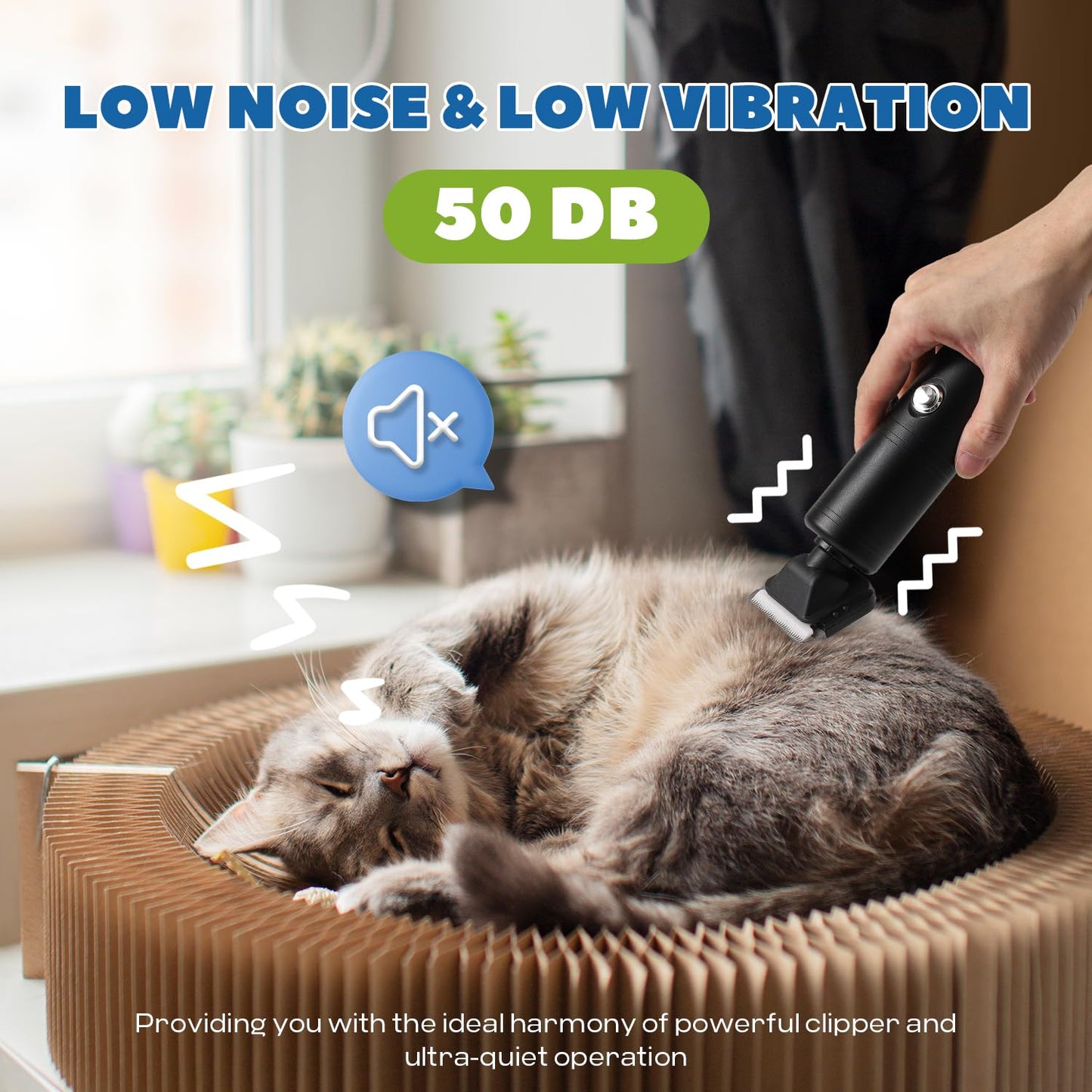 Low Noise Pet Grooming Clippers with Extra Blade