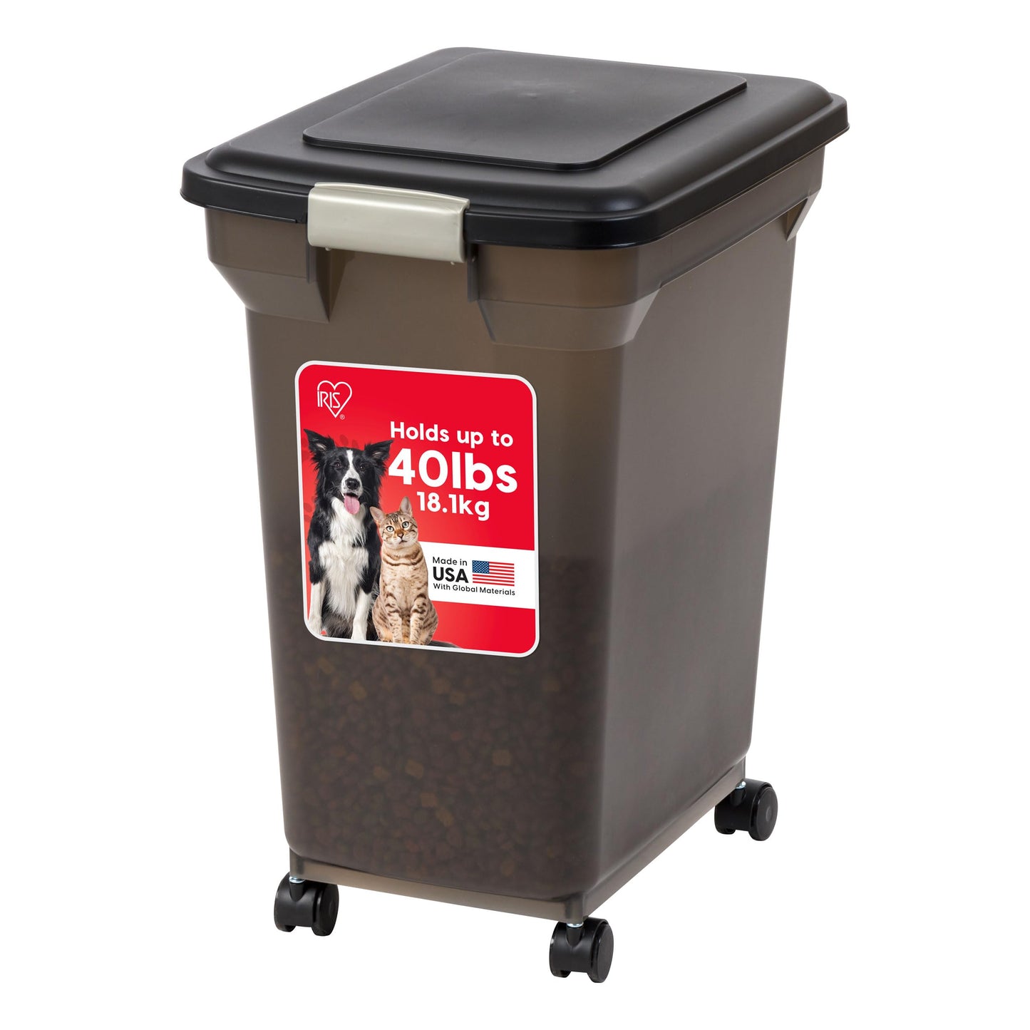 Airtight Pet Food Storage Container with Wheels