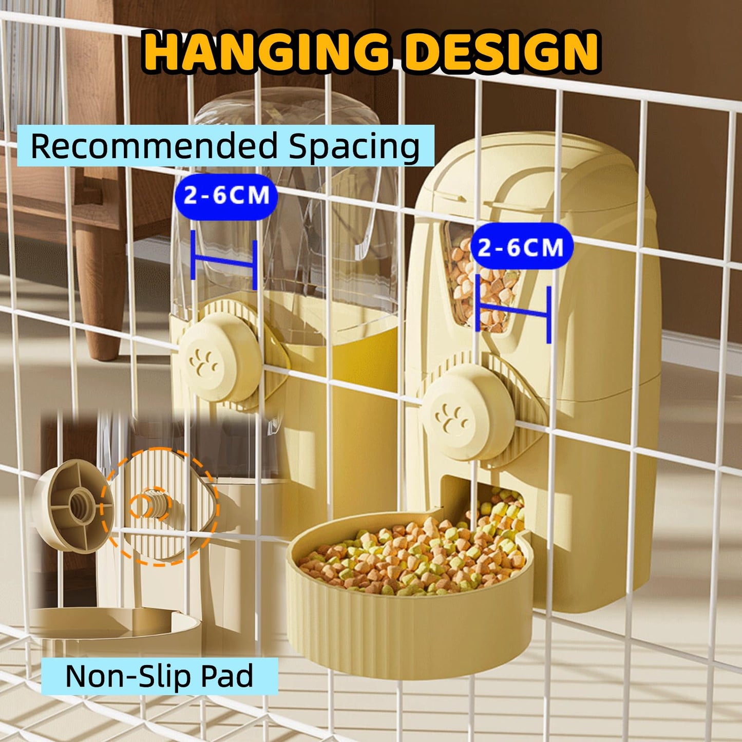Automatic Gravity Feeder & Water Dispenser for Small Pets