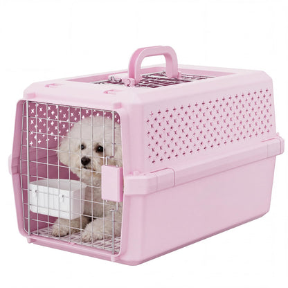 Rolling Hard Sided Pet Carrier with Wheels for Dogs & Cats