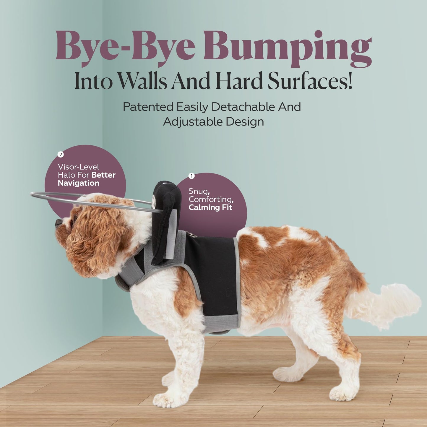 Blind Dog Halo Harness for Safe Walking Support