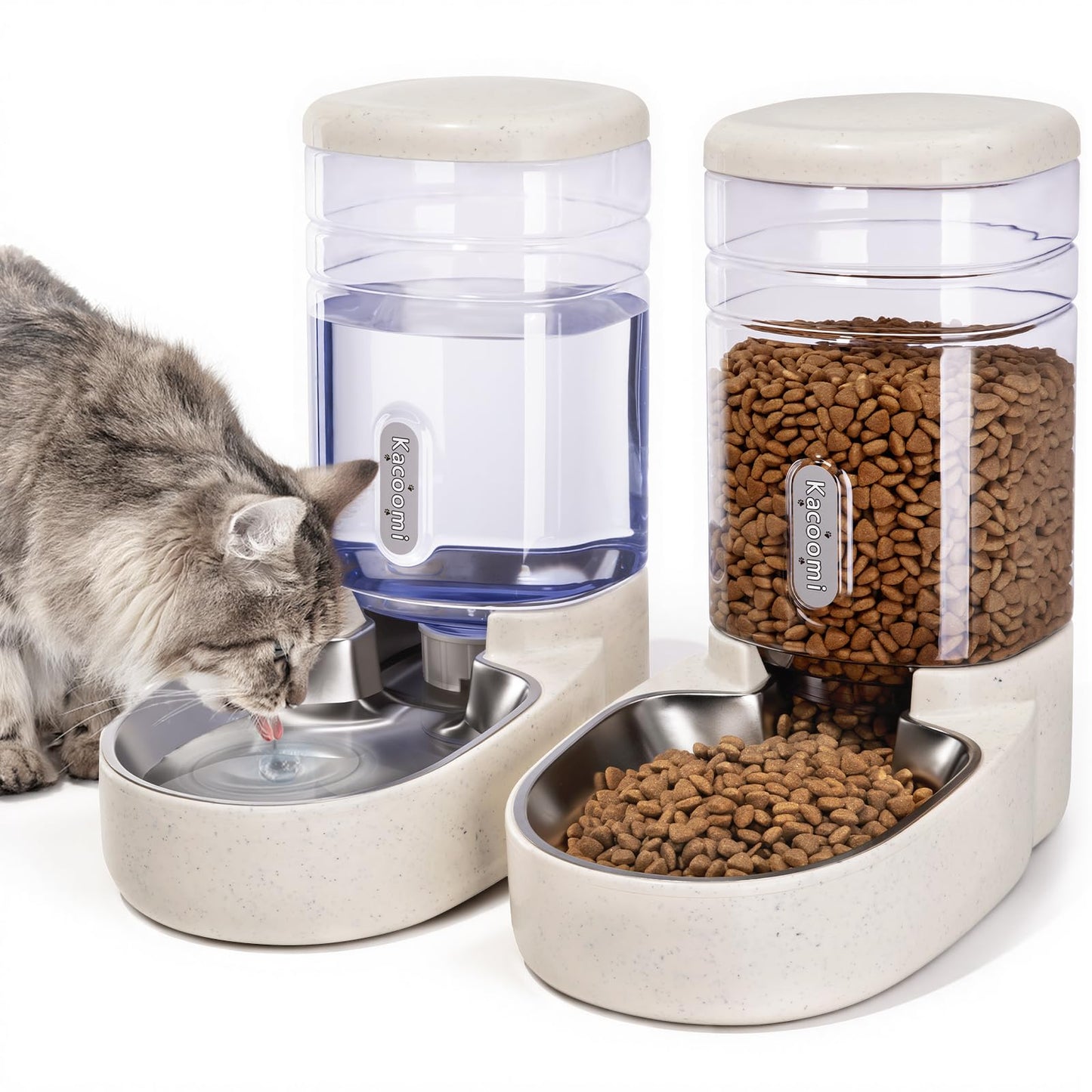 Gravity Pet Feeder & Water Dispenser Set for Dogs & Cats