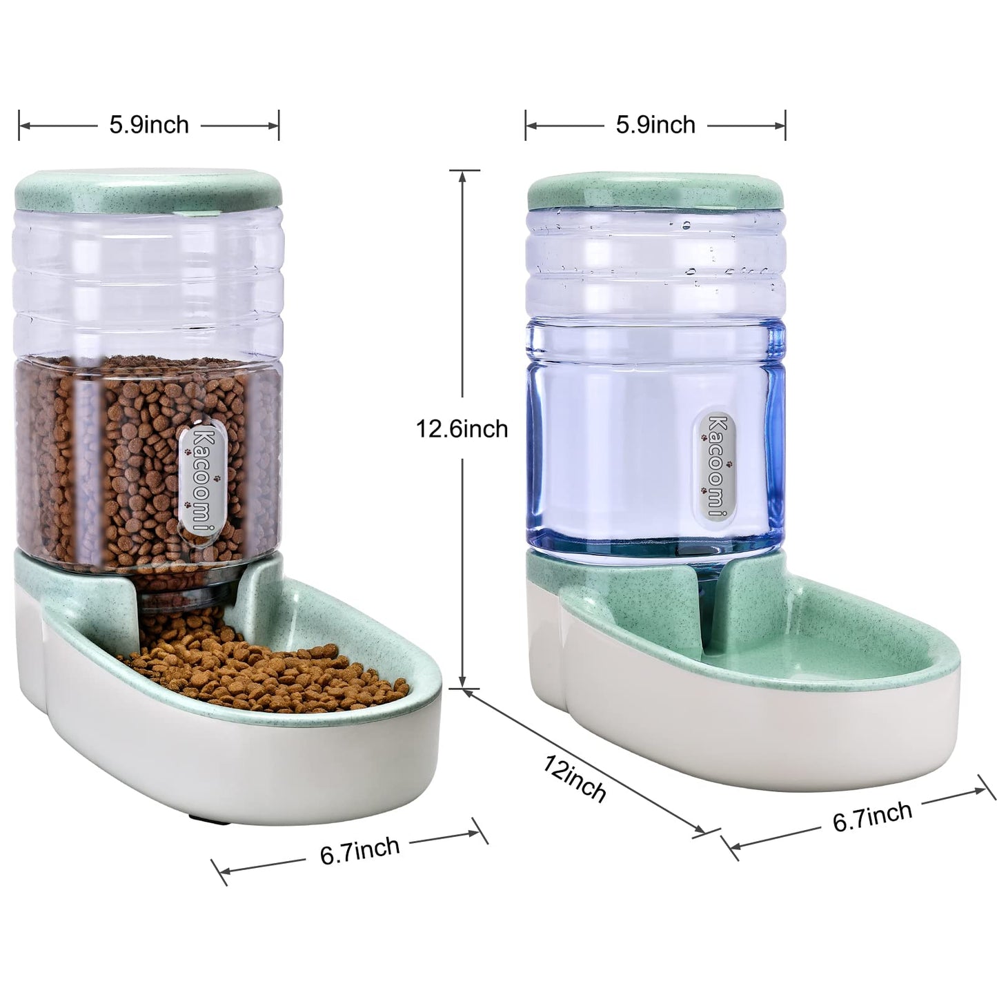 Gravity Pet Feeder & Water Dispenser Set for Dogs & Cats