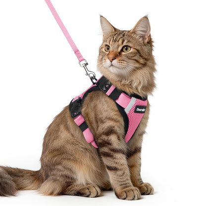 Cat Harness and Leash Set with Quick Release