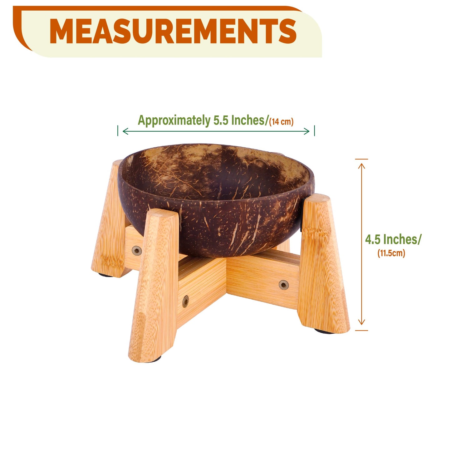 Raised Bamboo Dog Bowl Set for Elevated Feeding