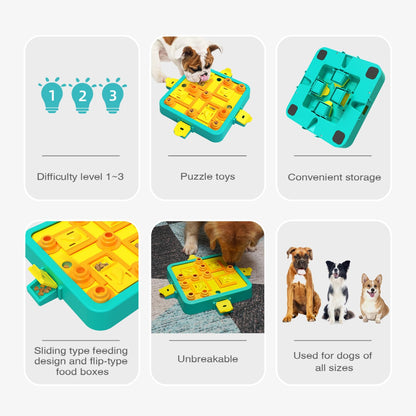Interactive Dog Puzzle Feeder for Mental Stimulation