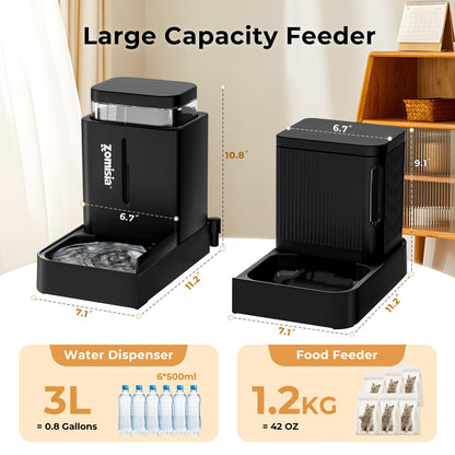 Gravity Pet Feeder & Water Dispenser Set