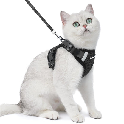 Cat Harness and Leash Set with Quick Release