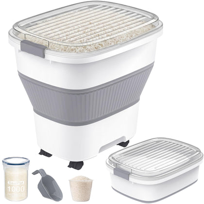 Airtight Pet Food Storage Container with Wheels
