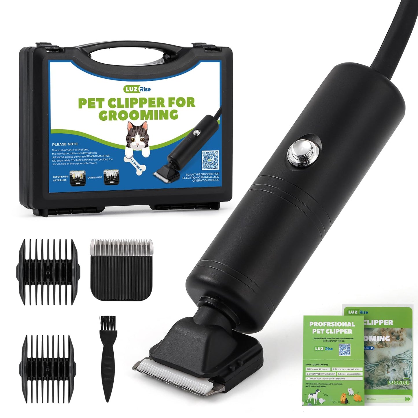 Low Noise Pet Grooming Clippers with Extra Blade