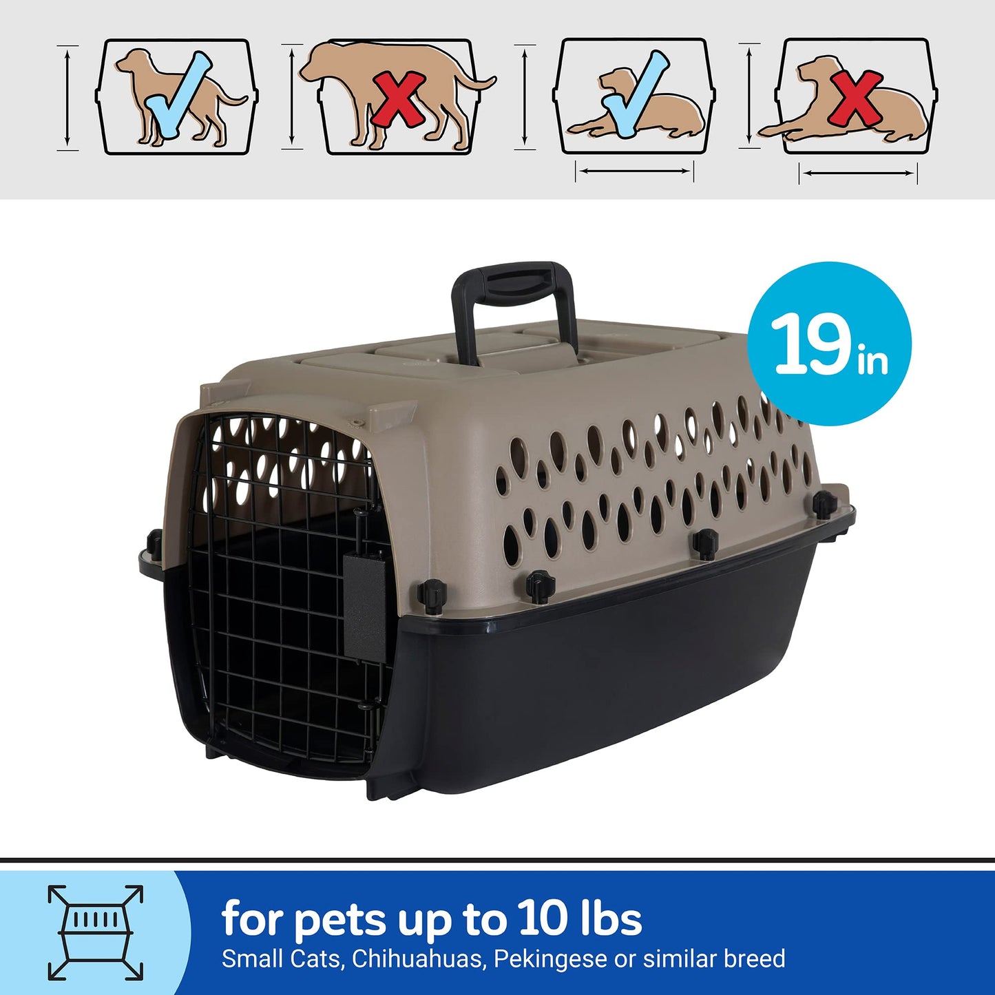 Plastic Dog Kennel for Safe Travel & Indoor Use
