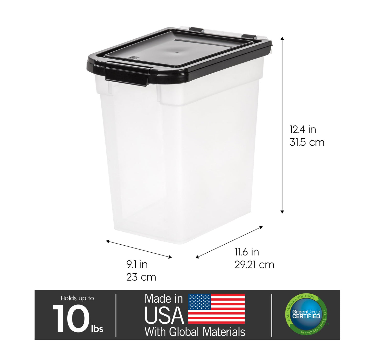 IRIS USA Airtight Pet Food Storage Container with Wheels