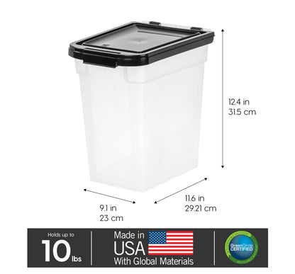 IRIS USA Airtight Pet Food Storage Container with Wheels