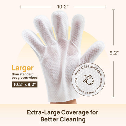 Pet Grooming Glove Wipes for Cleaning & Freshening