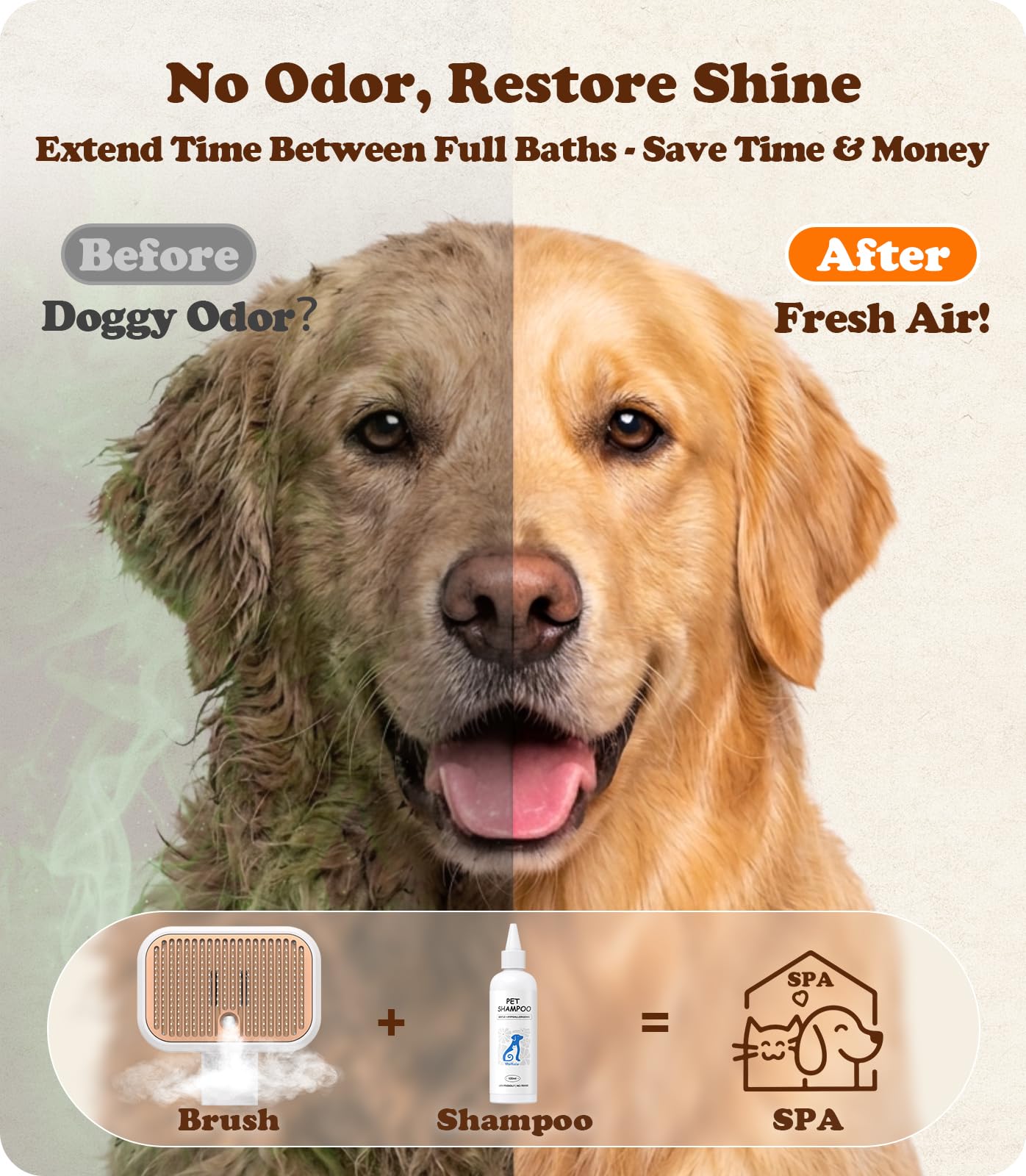 Steam Pet Brush for Shedding and Grooming