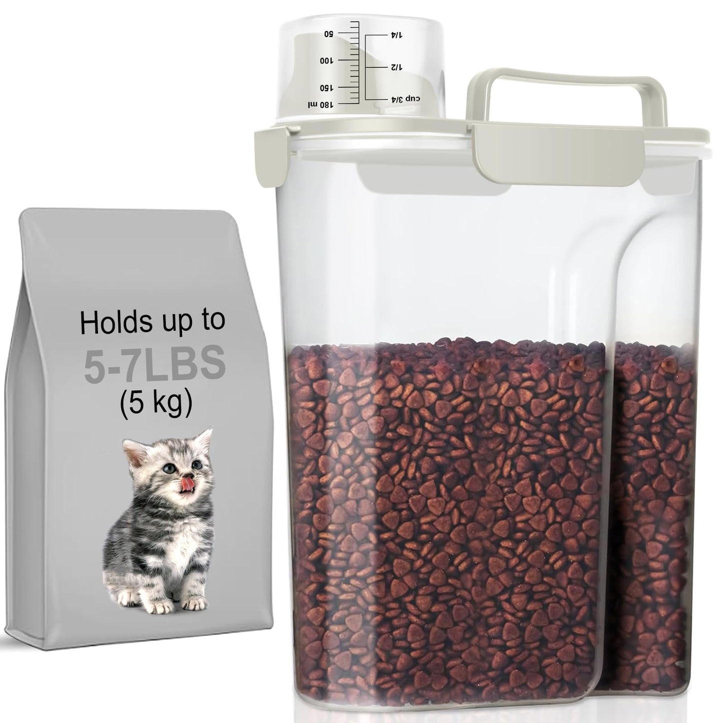 Airtight Pet Food Storage Container with Pour Spout