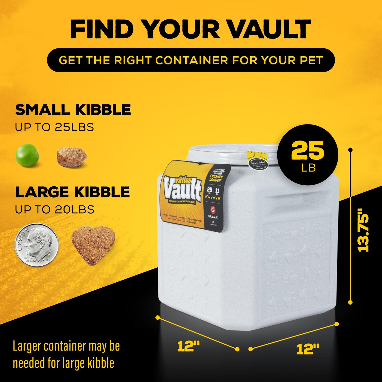 Gamma2 Vittles Vault Airtight Pet Food Storage Container