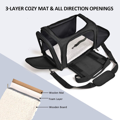Soft Sided Pet Carrier for Cats & Small Dogs