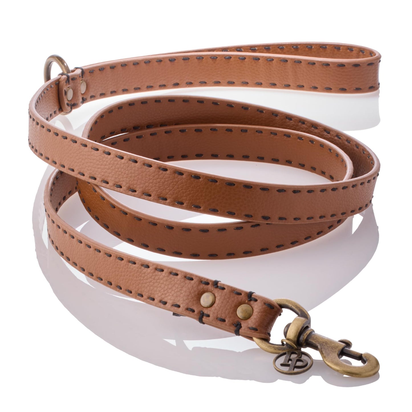 Vegan Leather Pet Leash with Durable Hardware