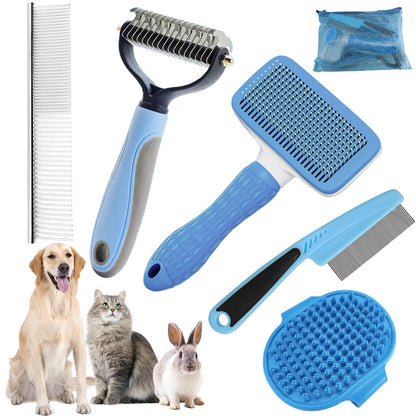 Dog Grooming Brush Kit for Healthy Coats