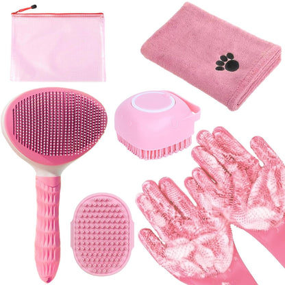 Dog Grooming Brush Kit for Healthy Coats