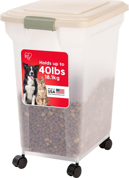 Airtight Pet Food Storage Container with Wheels