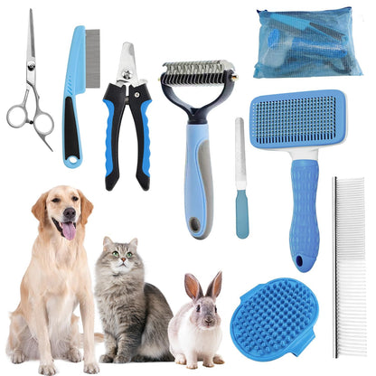 Dog Grooming Brush Kit for Healthy Coats