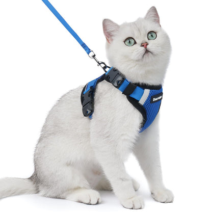 Cat Harness and Leash Set with Quick Release