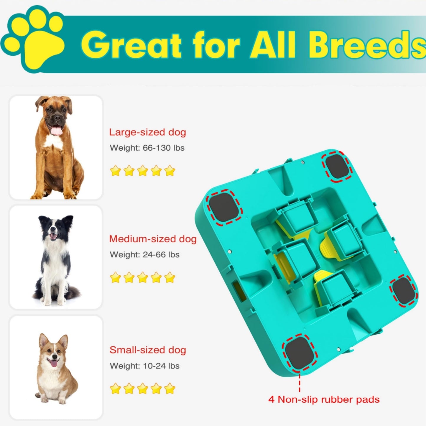 Interactive Dog Puzzle Feeder for Mental Stimulation