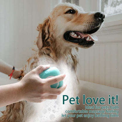 Silicone Pet Bath Brush with Shampoo Dispenser