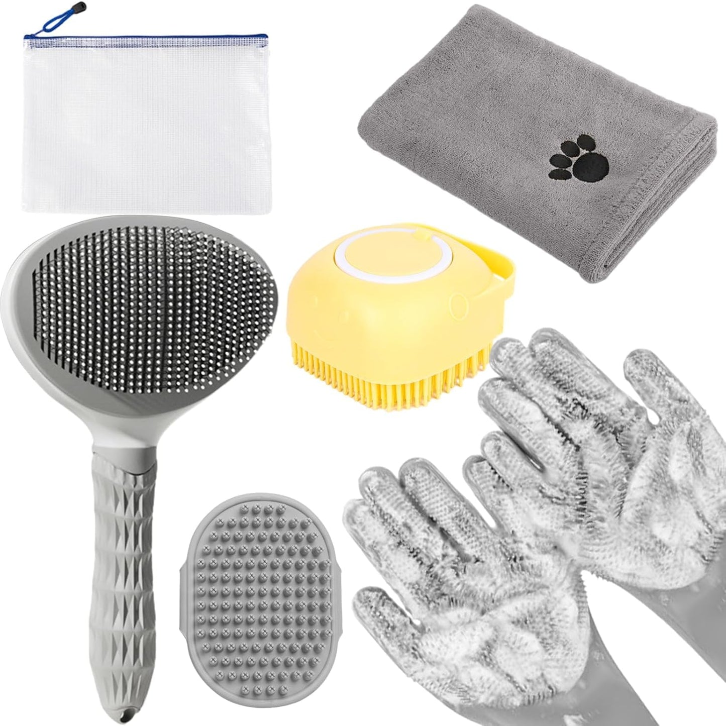 Dog Grooming Brush Kit for Healthy Coats