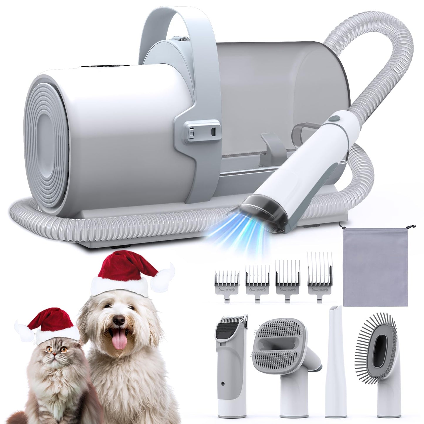 Low Noise Dog Grooming Vacuum Kit with Clipper