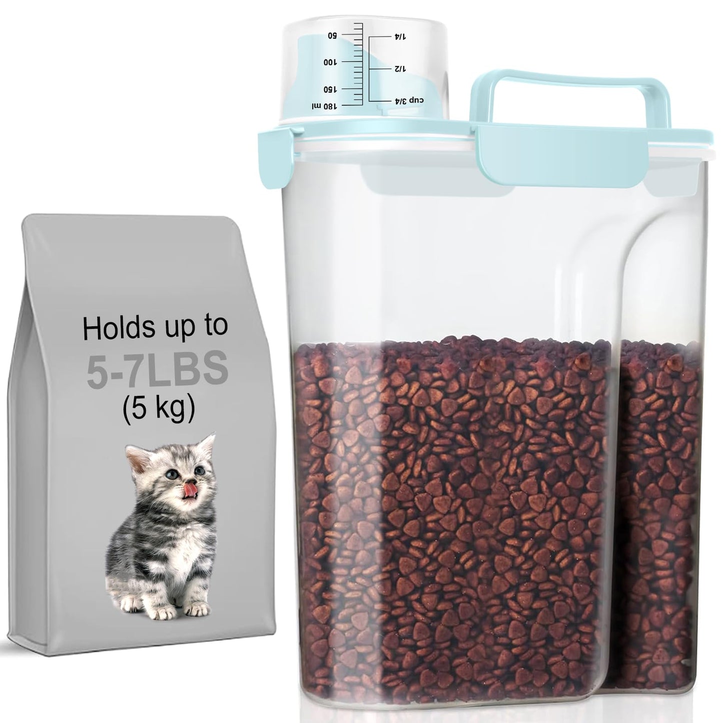 Airtight Pet Food Storage Container with Pour Spout