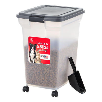 Airtight Pet Food Storage Container with Wheels