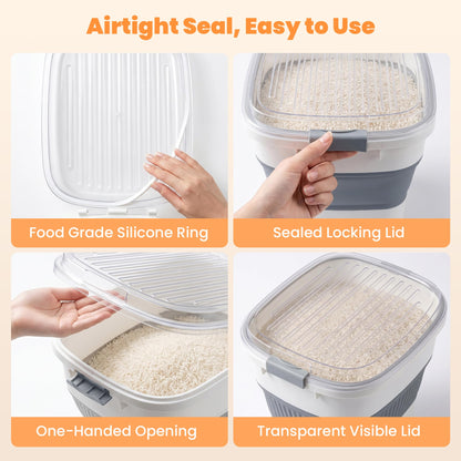 Airtight Pet Food Storage Container with Wheels