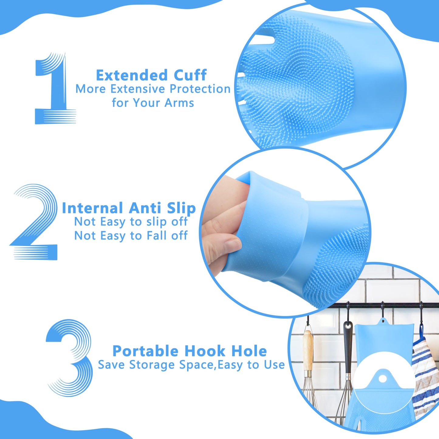 Silicone Pet Grooming Bath Brush with Massage