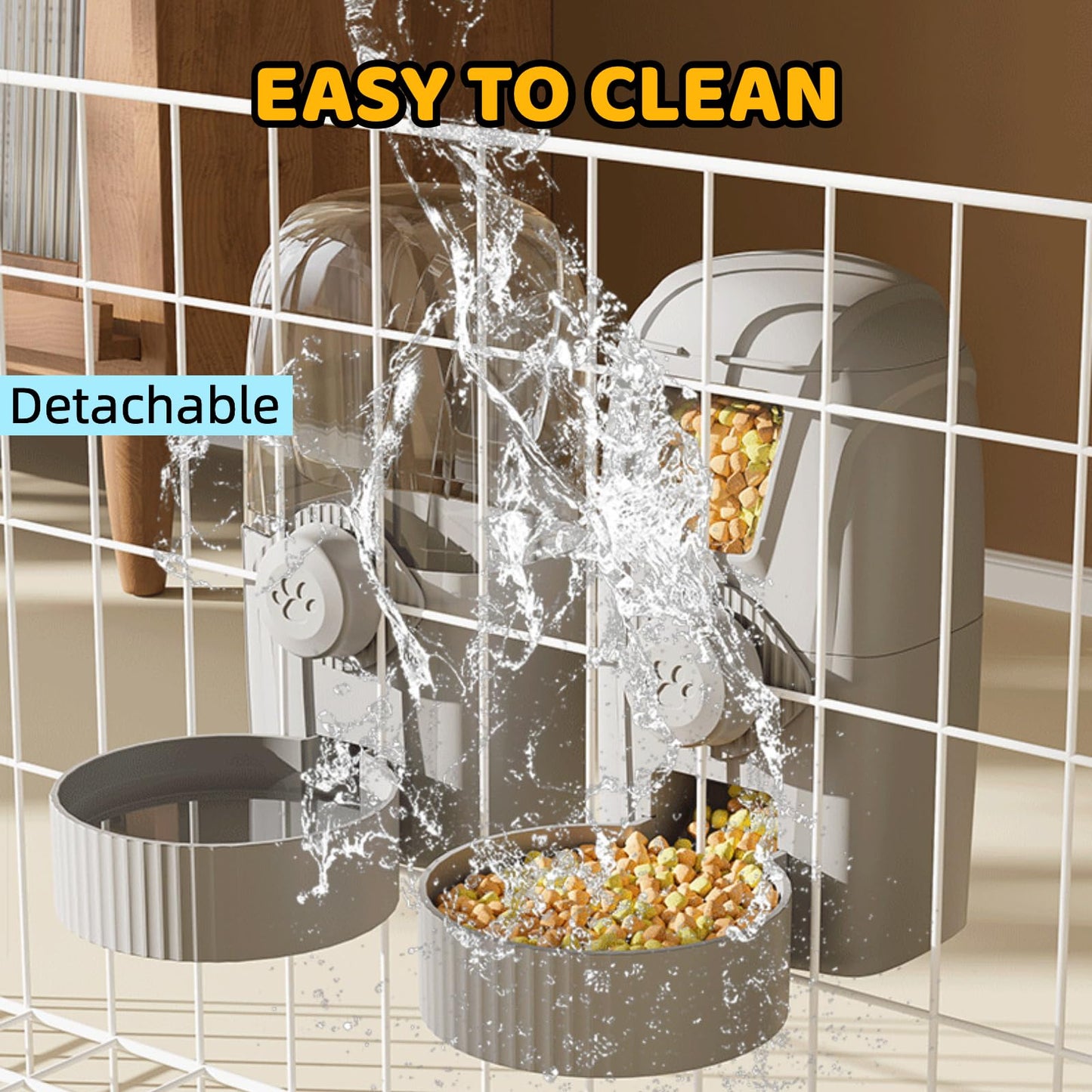 Automatic Gravity Feeder & Water Dispenser for Small Pets