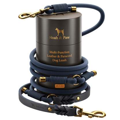 Hands Free Leather Dog Leash for Walking & Training