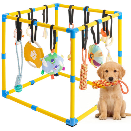 Indoor Pet Play Gym with Hanging Activity Toys